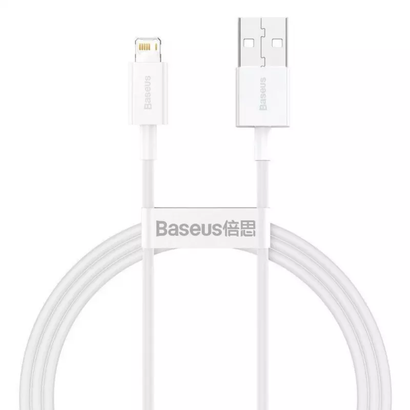 Baseus Cafule Series USB-A to Lightning kabelis 2m Balts CALYS-C02