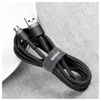Baseus Cafule USB 2.0 Type A uz Micro B vīrietis-vīrietis kabelis 2m (Melns)