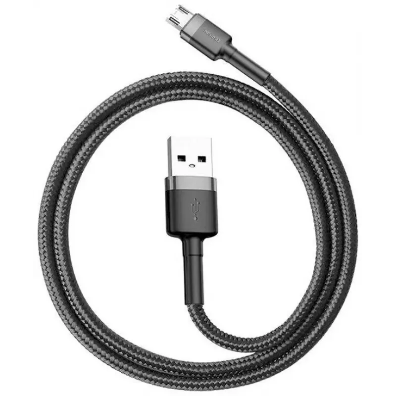 Baseus Cafule USB 2.0 Type A uz Micro B vīrietis-vīrietis kabelis 2m (Melns)