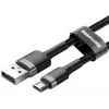 Baseus Cafule USB 2.0 Type A uz Micro B vīrietis-vīrietis kabelis 2m (Melns)