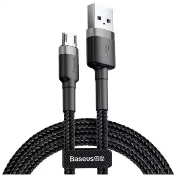 Baseus Cafule USB 2.0 Type A uz Micro B vīrietis-vīrietis kabelis 2m (Melns)