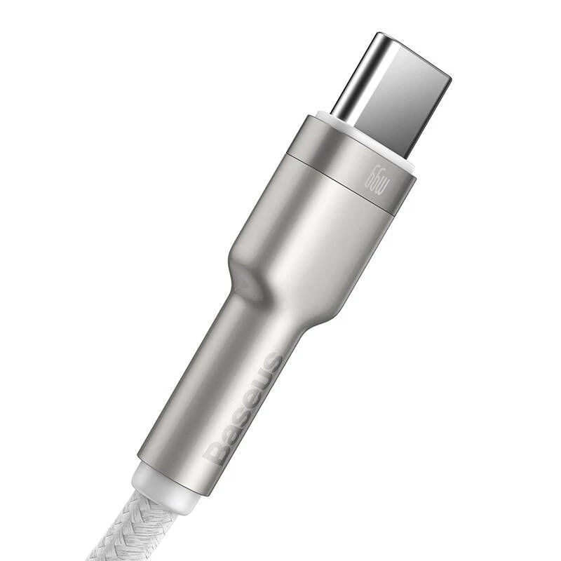 Baseus Cafule USB-A uz USB-C kabelis, 66W, 1m, Balts