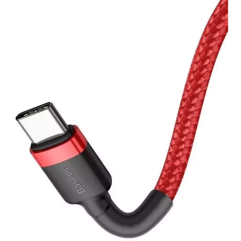 Baseus Cafule USB-C uz USB-C PD 2.0 60W Flash Charging kabelis, 2m, sarkans (CATKLF-H09)
