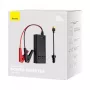 Baseus Car Power Inverter IGBT 300W/220V ar Divām EU Ligzdām, USB-C PD, USB-A QC, Akumulatora Skavām un Piesmēķētāja Kabeļiem, Melns (CGNB010101)