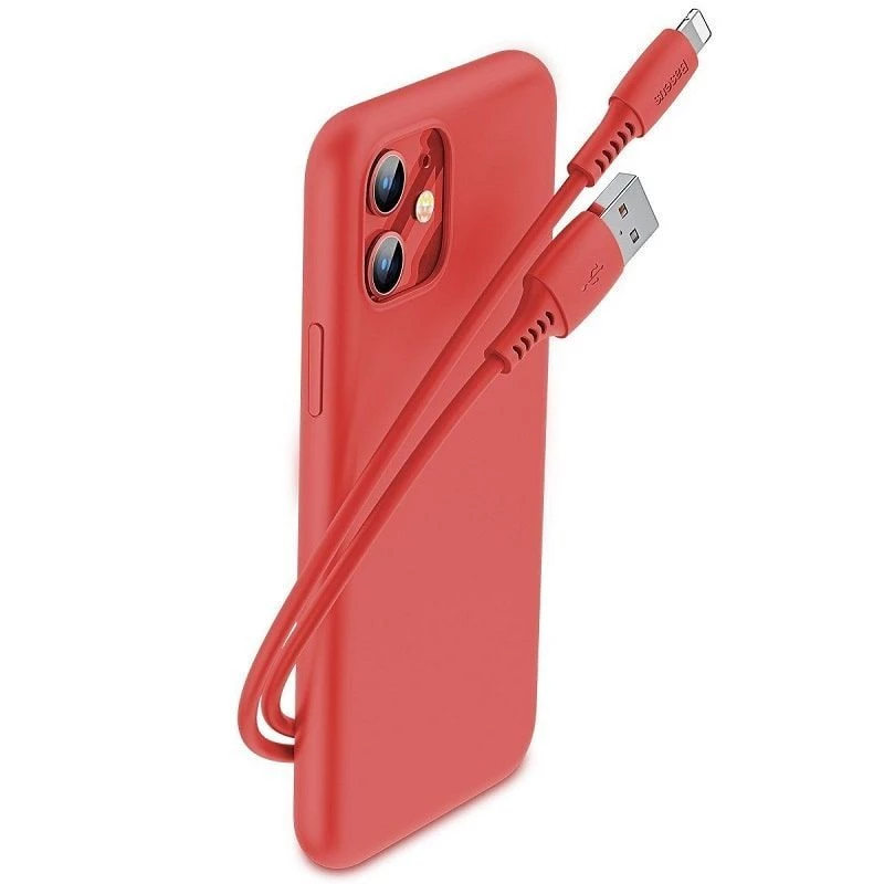Baseus Colorful Cable USB-A uz Lightning 2.4A 1.2m Sarkans