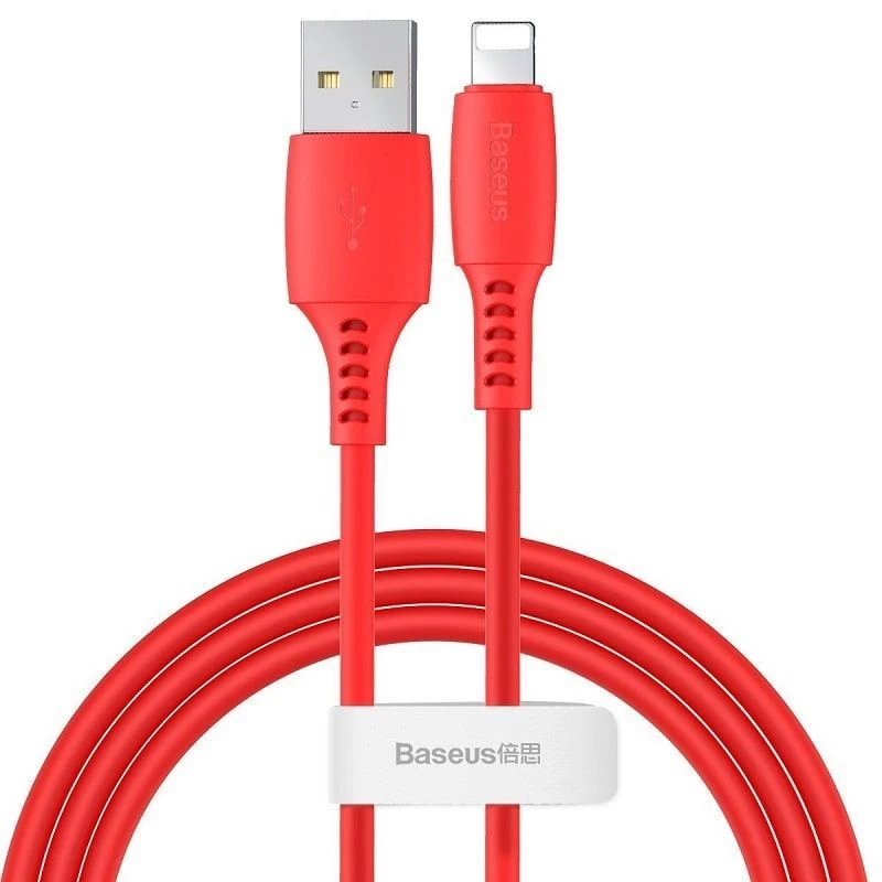 Baseus Colorful Cable USB-A uz Lightning 2.4A 1.2m Sarkans