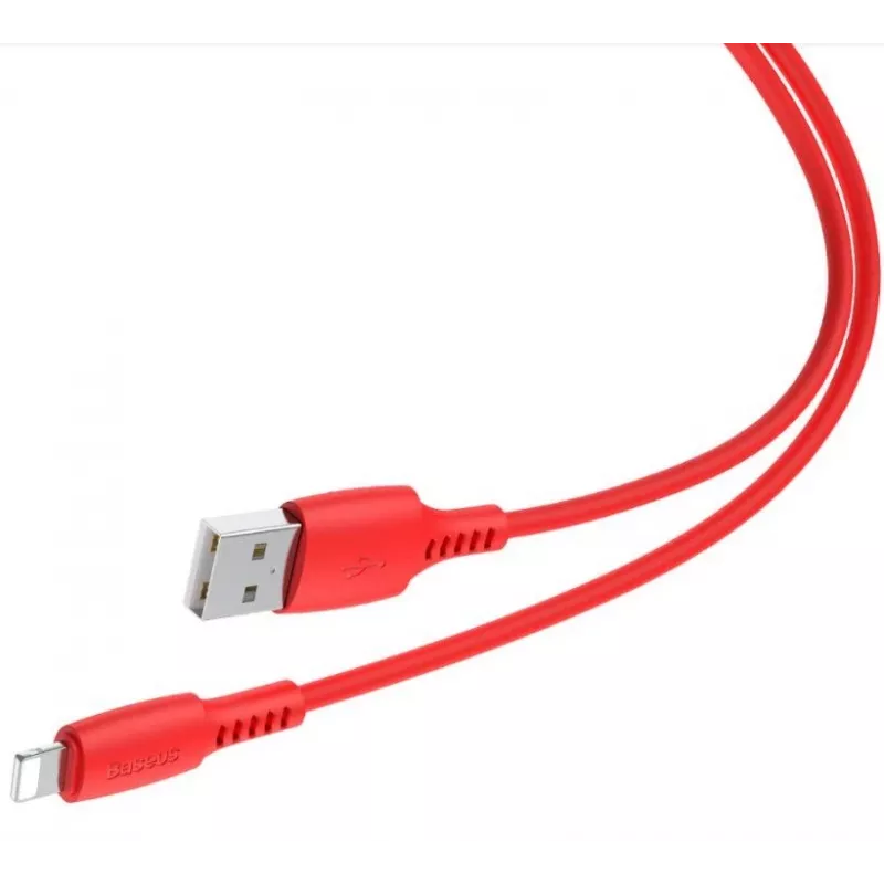 Baseus Colorful Cable USB-A uz Lightning 2.4A 1.2m Sarkans