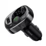 Baseus FM raidītājs T-Type S-09A Bluetooth MP3 auto lādētājs melns
