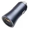 Baseus Golden Contactor Pro Car Charger 40W USB-A USB-C QC4.0+ PD SCP Grey