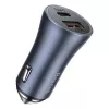 Baseus Golden Contactor Pro Car Charger 40W USB-A USB-C QC4.0+ PD SCP Grey
