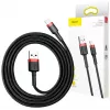Baseus Lightning Cafule kabelis 2A, 3m Sarkans/Melns (CALKLF-R91)
