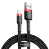 Baseus Lightning Cafule kabelis 2A, 3m Sarkans/Melns (CALKLF-R91)