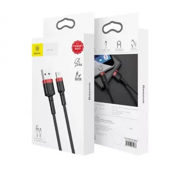Baseus Lightning Cafule kabelis 2A, 3m Sarkans/Melns (CALKLF-R91)