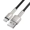 Baseus Lightning Cafule Series Metal Data Cable 2.4A 0.25m Melns