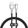 Baseus Lightning Cafule Series Metal Data Cable 2.4A 0.25m Melns