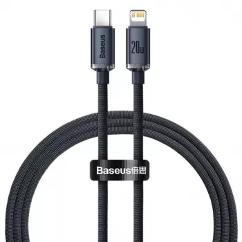Baseus Lightning to USB-C PD QC Cable 20W 480Mbps 1.2m Black
