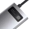 Baseus Metal Gleam Series 4-in-1 USB-C Hub, USB 3.0 + USB 2.0 + HDMI + USB-C PD, Sudraba