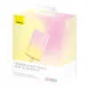 Baseus Popsicle 5200mAh 20W Power Bank ar iebūvētu Lightning kabeli un balts Baseus Simple USB-C uz USB-C 60W 30cm kabelis - Dzelteni-Rozā