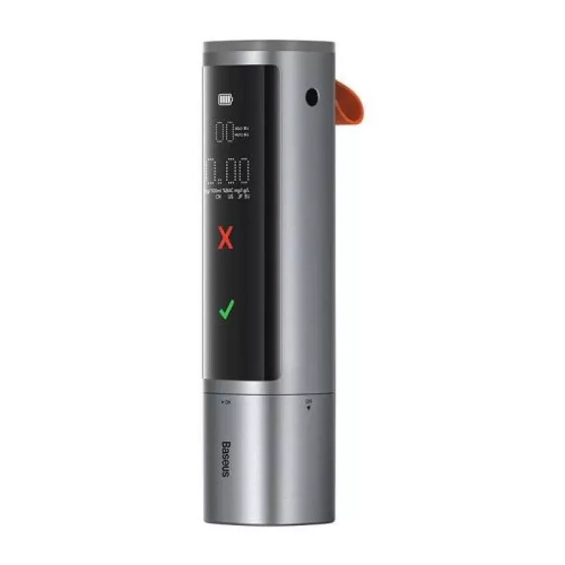 Baseus SafeJourney Pro automobiļa alkohola tests, pelēks, USB-C, 470 mAh