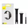 Baseus Slip-Thru siksniņa rokassprādze Apple Watch 3/4/5/6/SE 38mm/40mm melna (LBWSE-01)