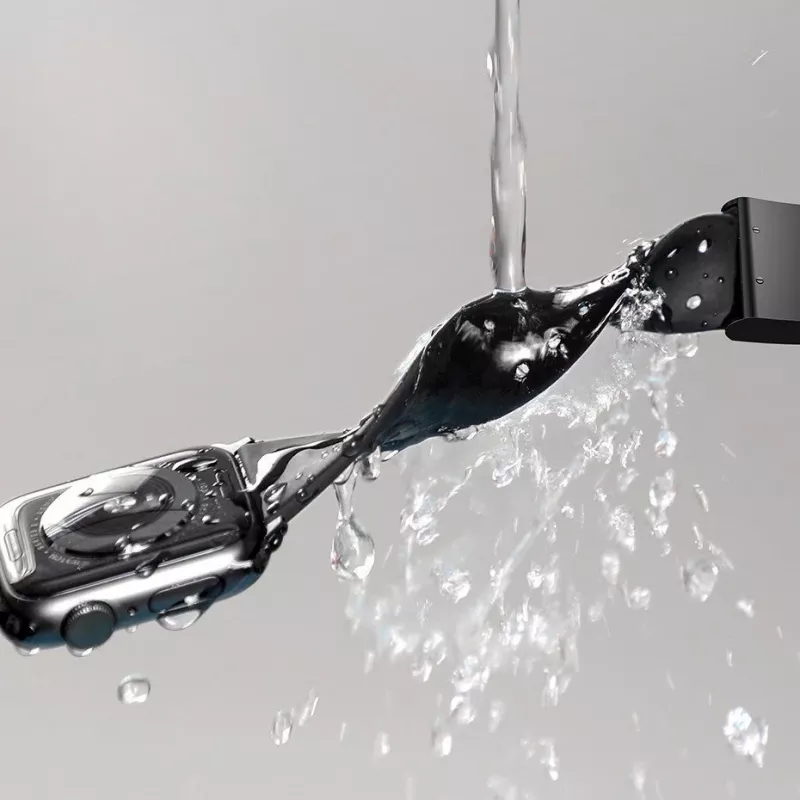 Baseus Slip-Thru siksniņa rokassprādze Apple Watch 3/4/5/6/SE 38mm/40mm melna (LBWSE-01)