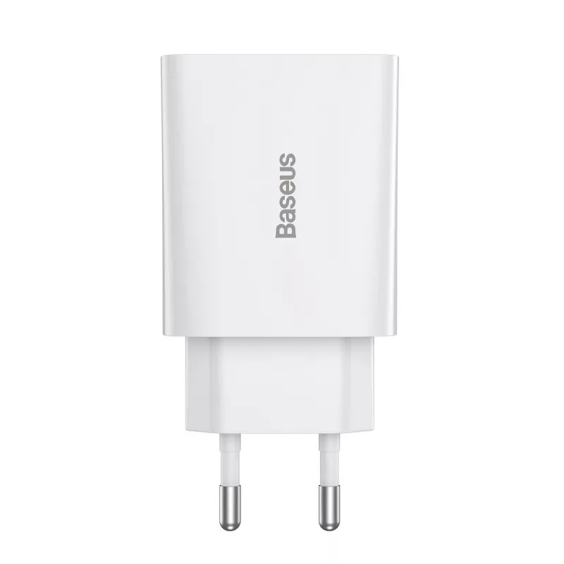 Baseus Speed Mini Quick Charger, USB-C, PD, 3A, 20W (Balts)