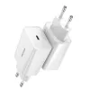 Baseus Speed Mini Quick Charger, USB-C, PD, 3A, 20W (Balts)