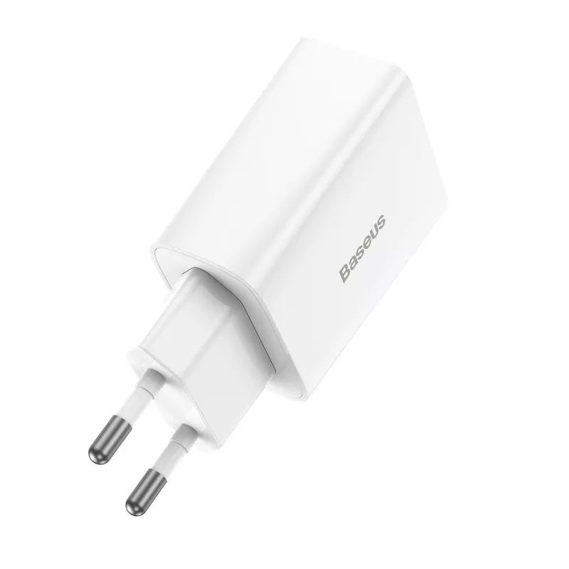 Baseus Speed Mini Quick Charger, USB-C, PD, 3A, 20W (Balts)