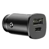 Baseus Square Car Charger PPS QC4.0 / PD3.0 5A 30W (Melns)