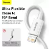 Baseus Superior Series Lightning kabelis, ātra uzlāde, dati 2.4A, 1.5m balts (CALYS-B02)