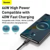 Baseus Superior Series USB-A uz USB-C ātrās uzlādes datu kabelis, 66W (11V/6A), 2m, Melns (CATYS-A01)