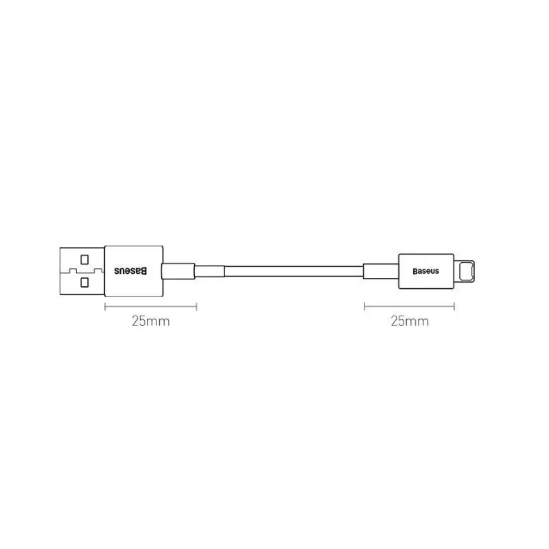 Baseus Superior USB-A uz Lightning ātrās uzlādes datu kabelis 1m Melns (CALYS-A01)