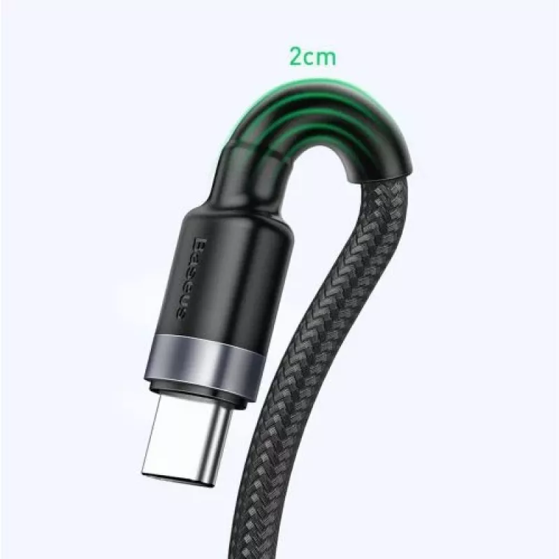 Baseus Type-C Cafule SuperCharge 40W PD 3.0 QC 3.0 1m Gray/Black USB-C to USB-C Cable (CATKLF-PG1)