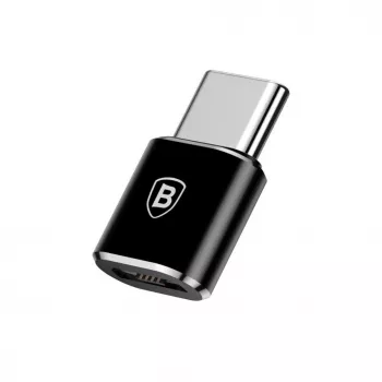 Baseus USB 2.0 Type-C uz Micro USB OTG adapteris (Melns)