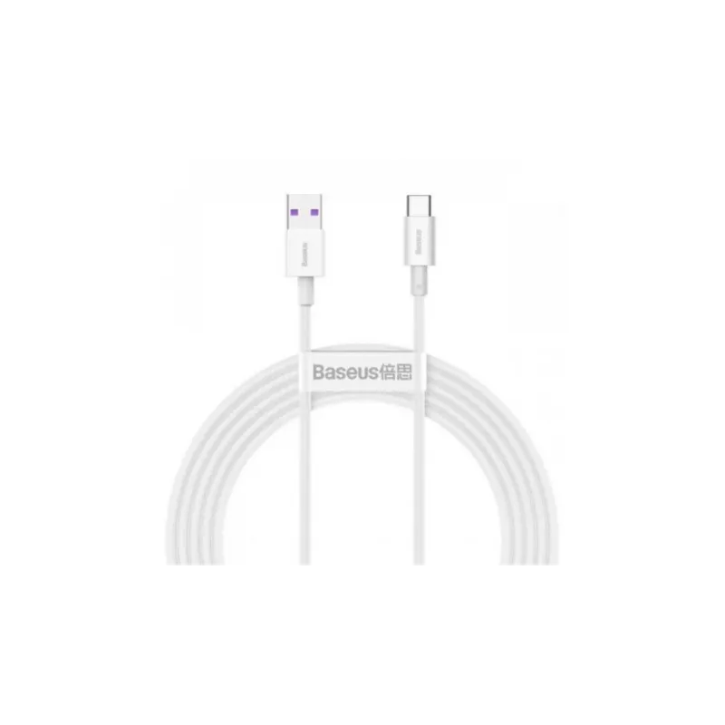 Baseus USB-A uz USB-C kabelis 1m Balts 66W CATYS-02