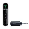 Baseus WXQY-01 Bluetooth 5.0 automašīnas AUX uztvērējs ar Micro USB uzlādi – 10m diapazons, 145mAh, melns