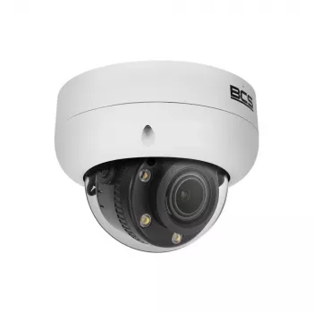 BCS 8MP IP Kupola kamera BCS-L-DIP58VCR5L5-Ai1 ar motorizētu varifokālo objektīvu, AI perimetra aizsardzību, 50m IR, IP67, IK10