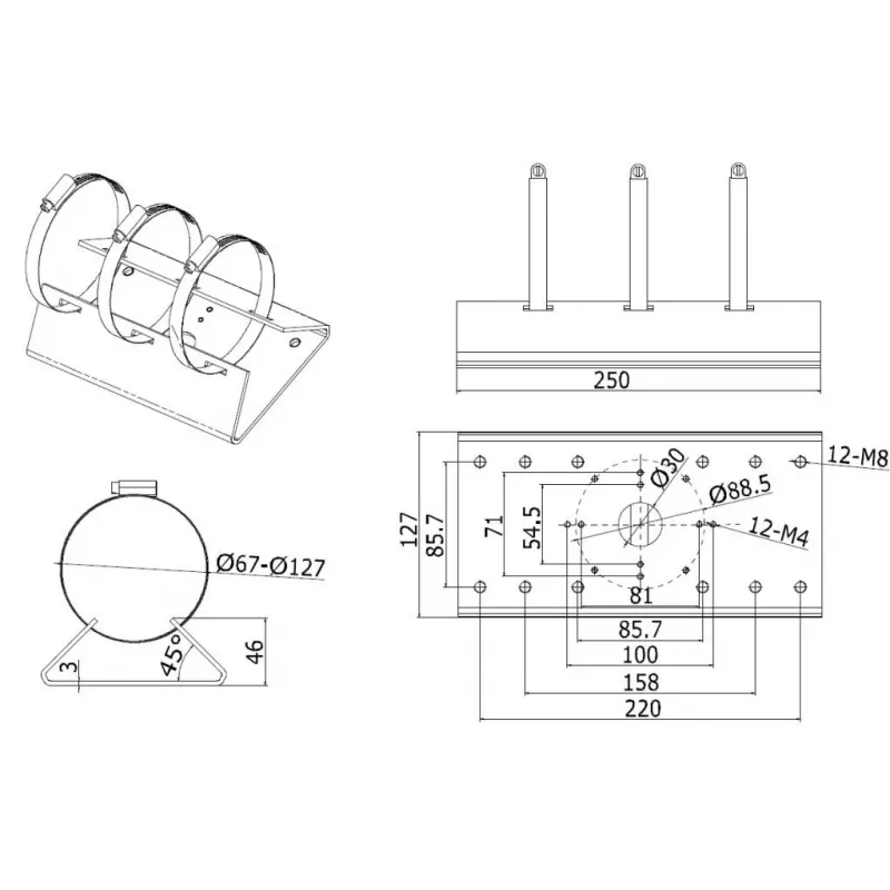 BCS BCS-V-AS āra video domofona stacija, 2 vadu, 720p HD, sudraba