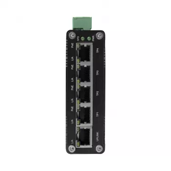 BCS ISP04G01G Industriālais 4-Portu PoE+ Slēdzis ar 1 Gigabita Augšupielādi