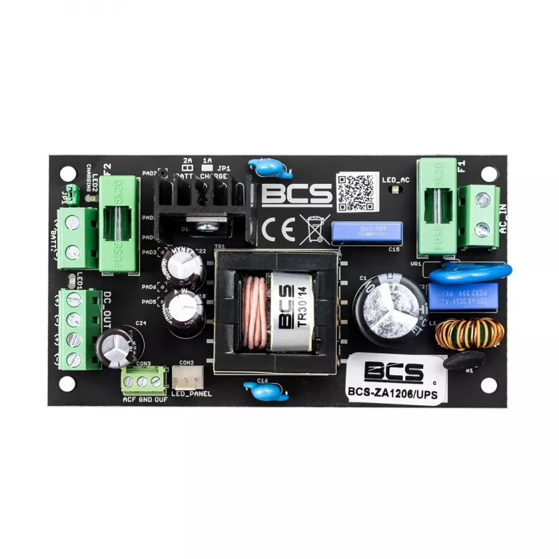 BCS-ZA1206/UPS 12V 6A 72W AC/DC barošanas bloks ar akumulatora rezervi (UPS)