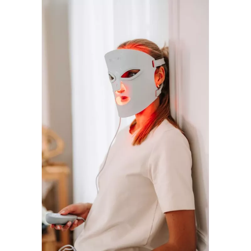 Beautifly AuraSkin Pro LED Light Therapy Face Mask - 7 krāsas, 192 diodes, uzlādējams