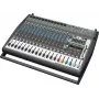 Behringer PMP6000 20 kanālu pastiprināts mikseris ar dubultiem efektiem un 1200W tilta izeju, melns