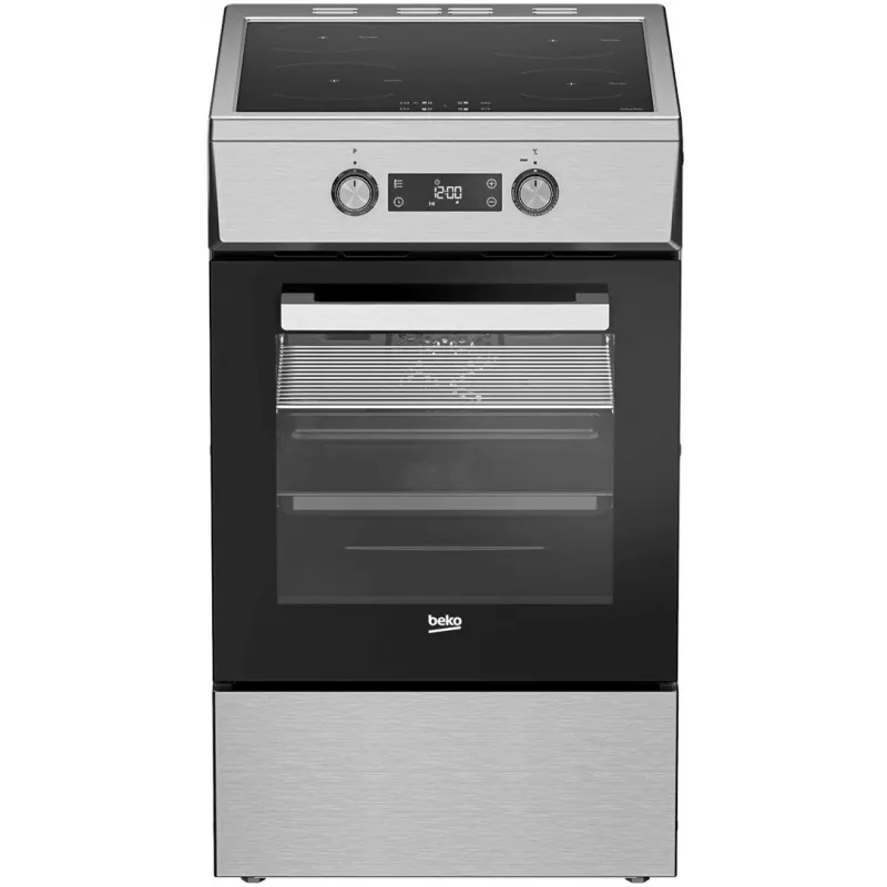 BEKO FSM59300XDS Brīvi stāvoša indukcijas plīts ar elektrisko cepeškrāsni, nerūsējošais tērauds
