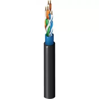 Belden CatSnake 5E kategorijas taktiskais Ethernet kabelis, 24 AWG savīta tukša vara, UTP, TPE apvalks, melns, 100 MHz, Gigabit, augstas elastības