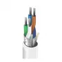 Belden OSDP RS-485 datu kabelis, 2 pāri 24 AWG savīti alvoti vara vadi, kopējais folijas ekranējums, pelēks PVC apvalks, 120 omi
