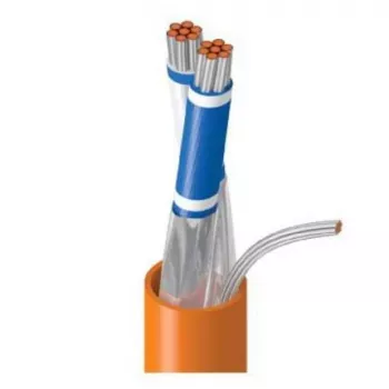 Belden OSDP RS485 datu kabelis, 1 pāris, 24 AWG savīti alvoti vara vadi, kopējais Beldfoil ekranējums, PVC apvalks, pelēks