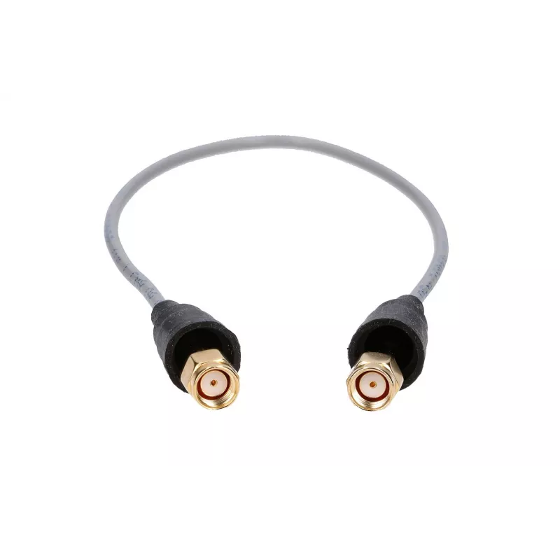 Belden RP-SMA/RP-SMA 50cm RF100LL koaksiālais pigtail kabelis, 50 omi, melns