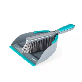 Beldray Anti-Bac Dustpan & Brush Set Grey/White