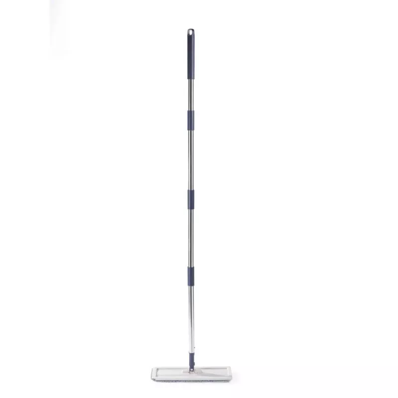 Beldray LA00000008EU7 Flat Head Mop & Bucket Set - Grey/Blue, 5L Self-Wringing, Telescopic Handle, Microfibre