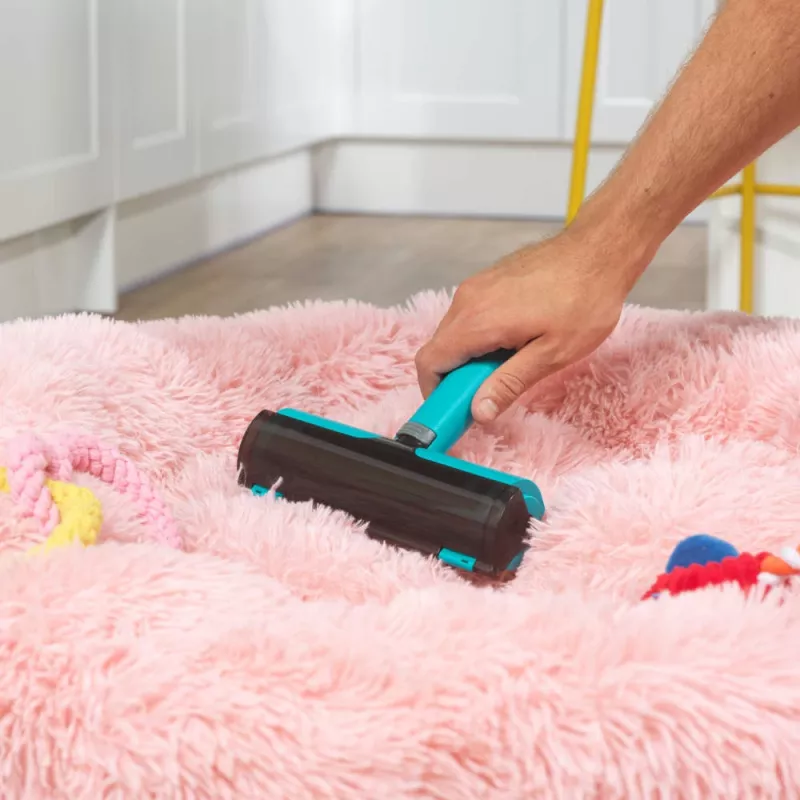 Beldray LA00000016TQEU7 Lint Roller Brush - Atkārtoti lietojama pašattīroša abpusēja auduma birste apģērbam, polsterējumam, mājdzīvnieku matiem - Pelēka/Balta